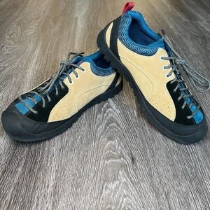 Keen Men's Athletic Shoes - Tan, Black, and Blue